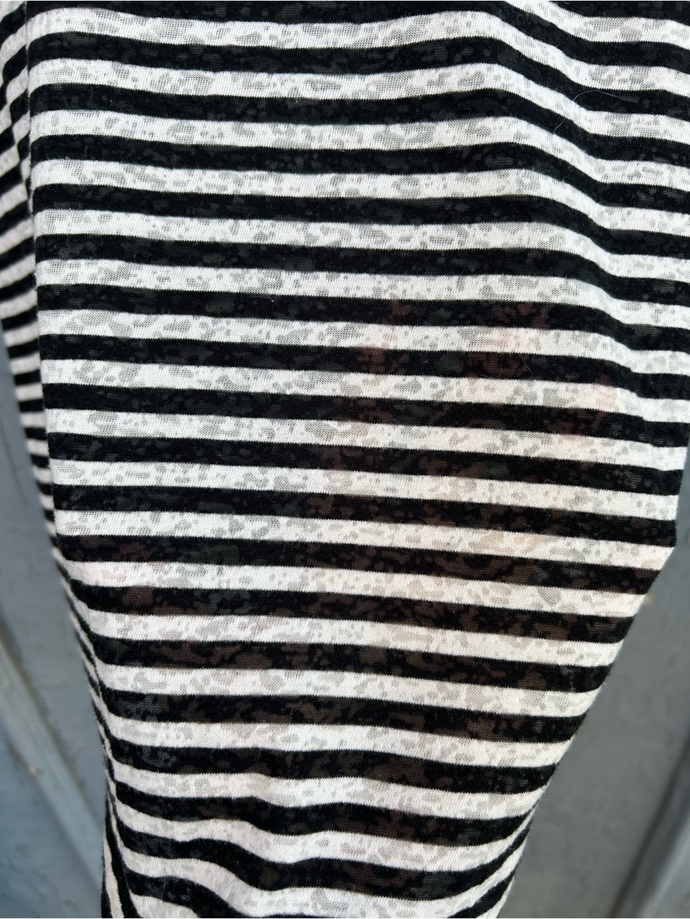 Allsaints black and white striped Anna tee, size 8