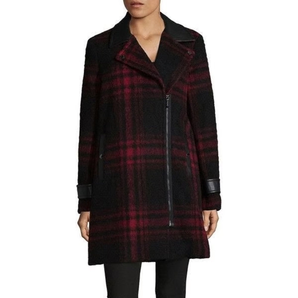 Michael Michael Kors Red Plaid Wool blend Jacket, size XL