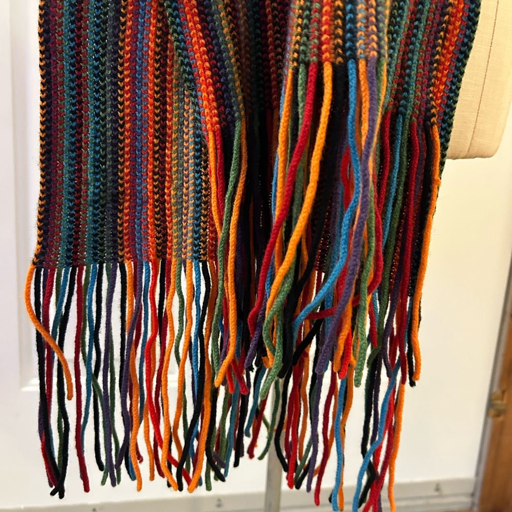 Johnston’s striped Scottish Wool Scarf