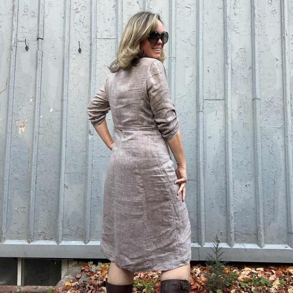 Loro Piana Linen Shirt Dress, Size 48 (US 10/12)