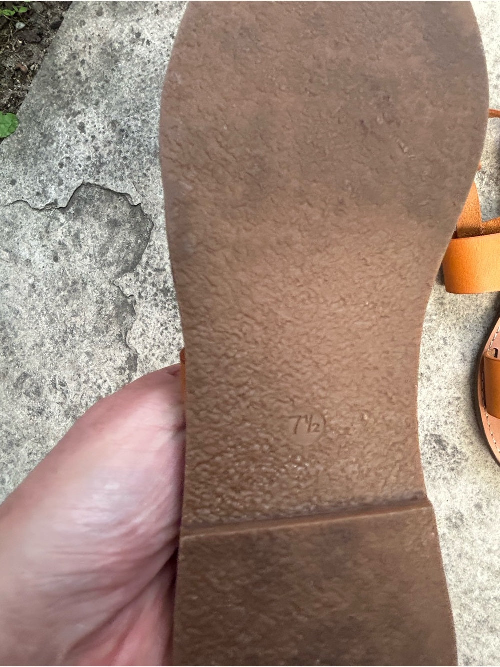Madewell Taupe Boardwalk Leather Sandals, size 7.5