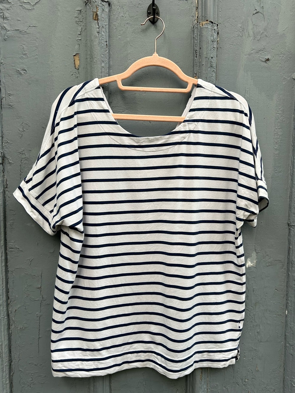Kit & Ace Back to Front Striped Tee , size L