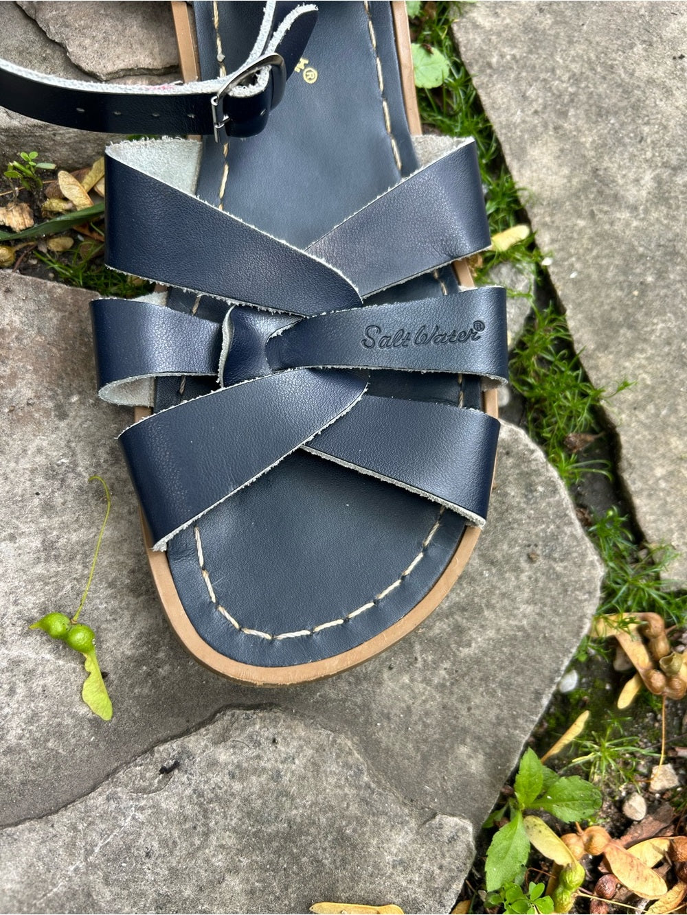 Salt Water sandals Original Navy Blue, size “6” (US8)