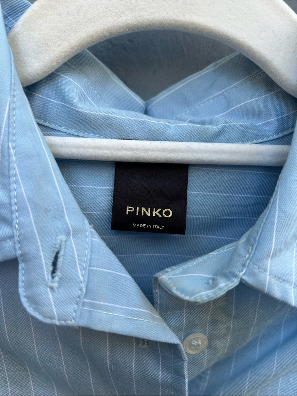 PINKO Poplin Blue Striped button down, size 42 (US6)