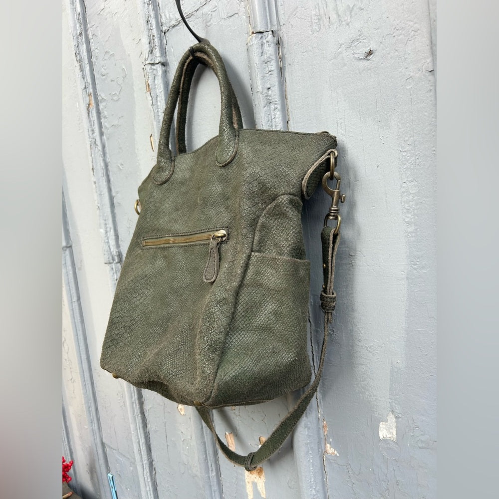 Liebskind Leather snakeskin hobo bag, 13.5”x 17”x 6.5”