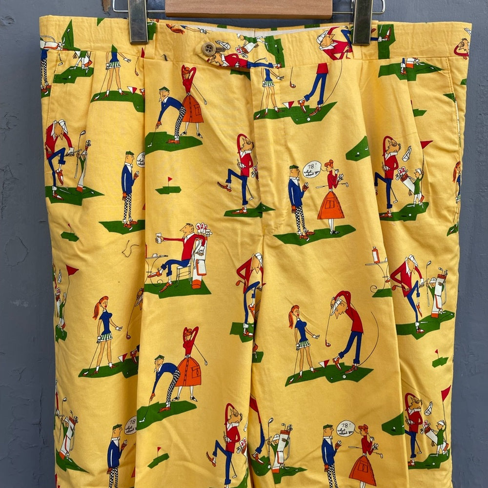 Amazing handmade golf themed  golf pants, size 38-40