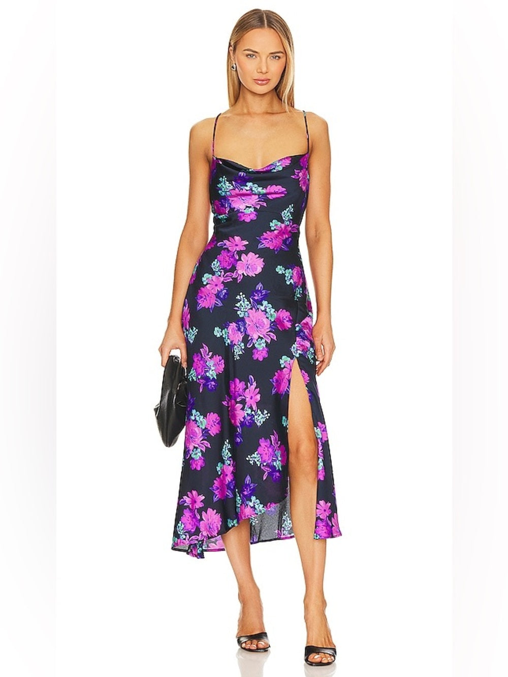 Astr the label Gaia Dress in Purple Floral, Large