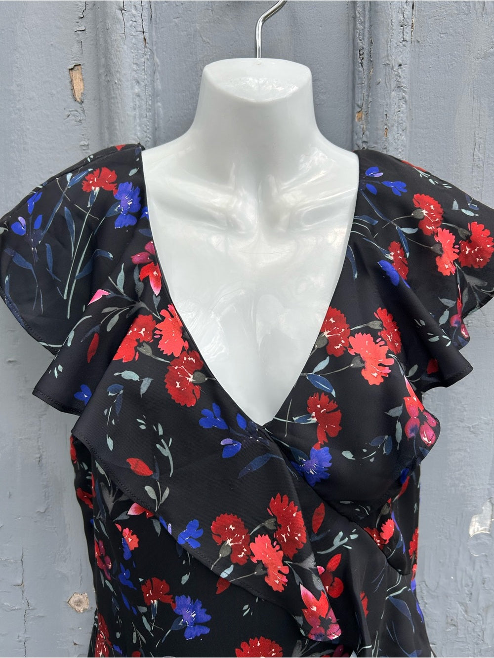Parker ruffle front floral dress, Approx Size M