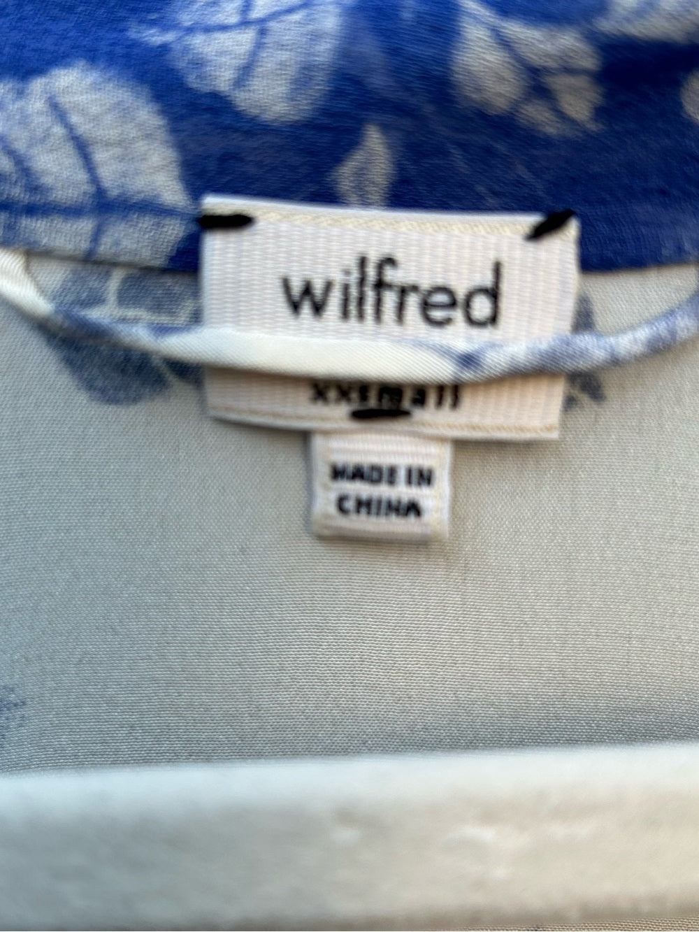 Wilfred Blue Silk Kimono, Size XXS