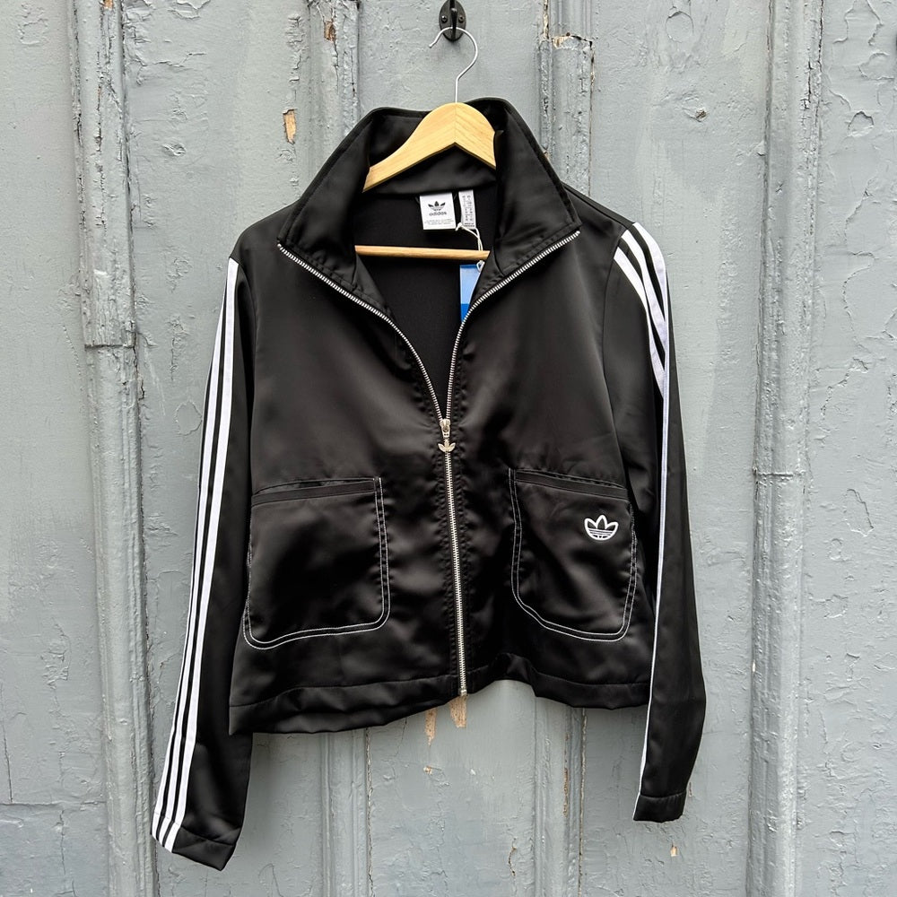 Adidas Satin 3 stripes Track Top, BNWT, size S