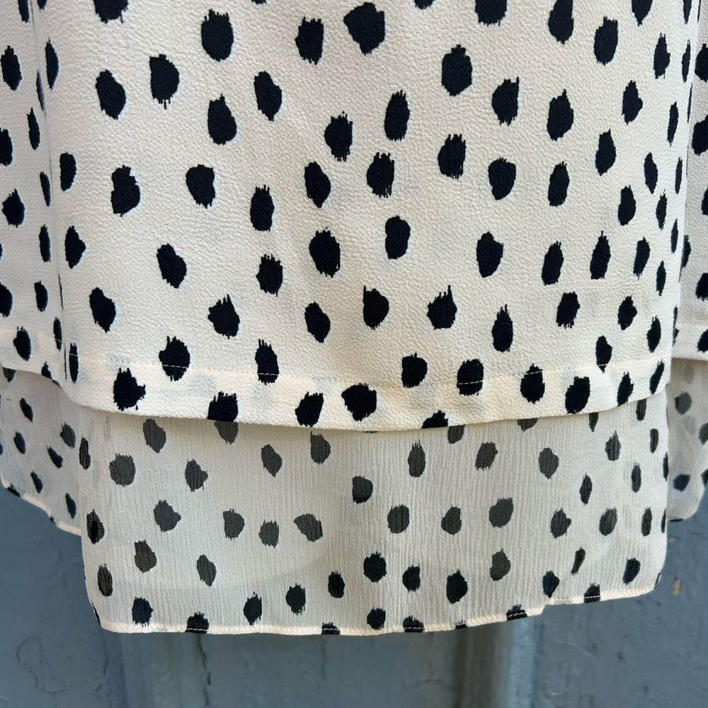 Kate Spade Leopard Dot Silk Blouse, BNWT, size Large