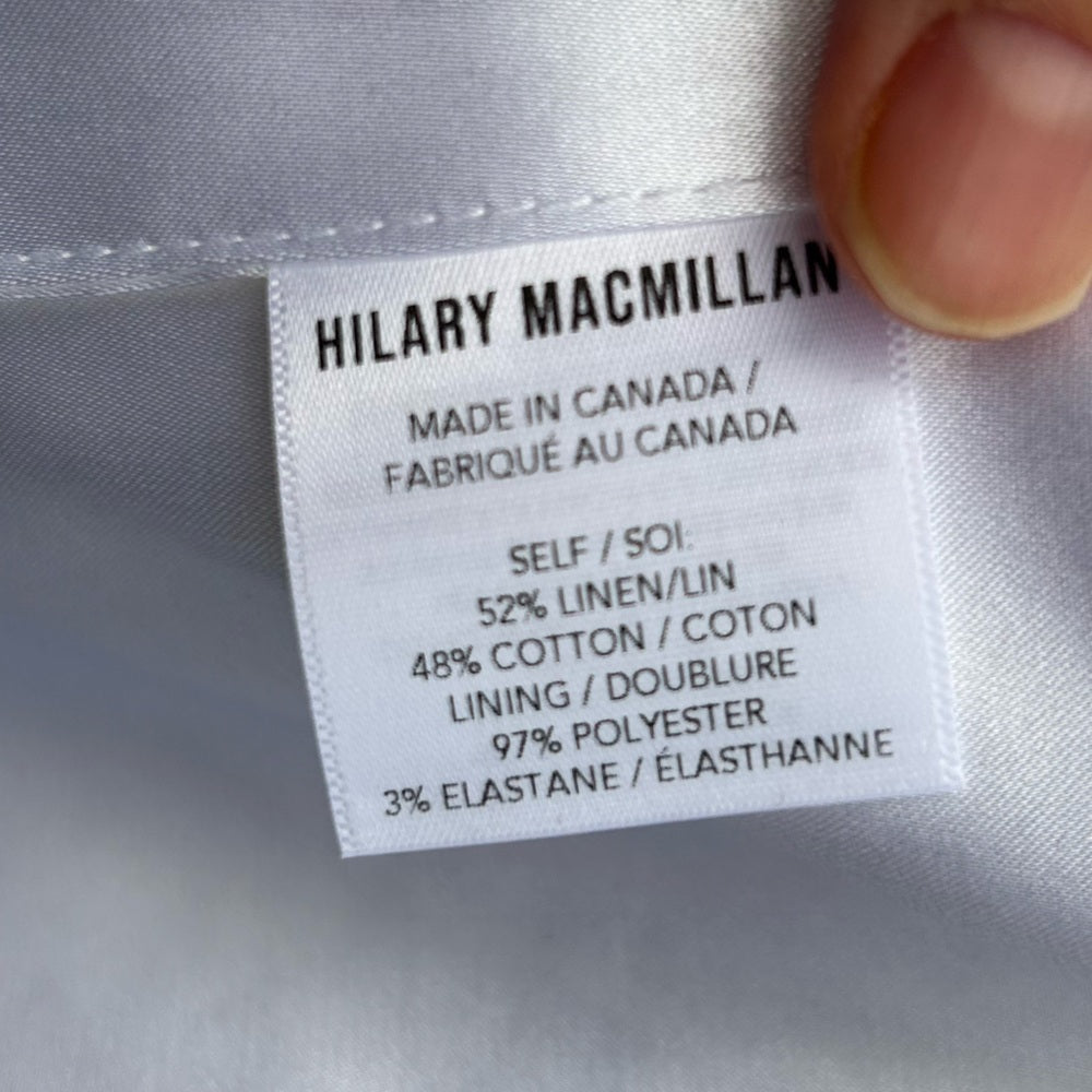 Hilary MacMillan White Linen Blend Handkerchief Tie Tank, BNWT, XL