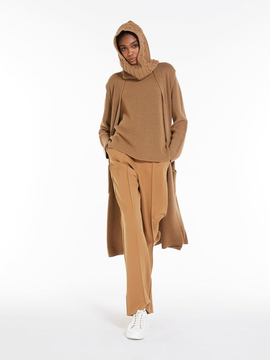 Max Mara Leisure Knitted Wool Waistcoat, BNWT, Taupe, size S
