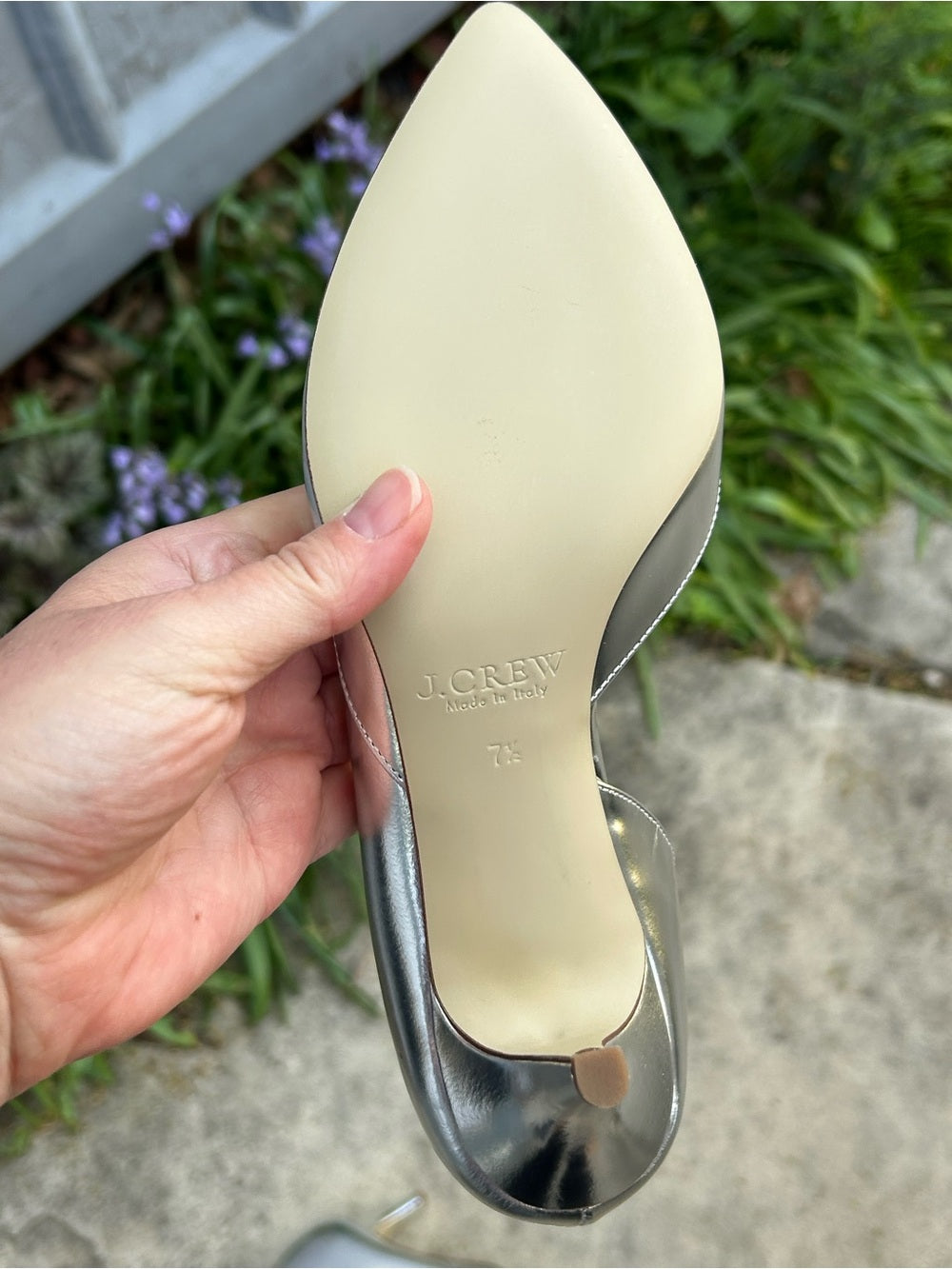 J. Crew Valentina Metallic Silver pumps, BNIB, size 7.5