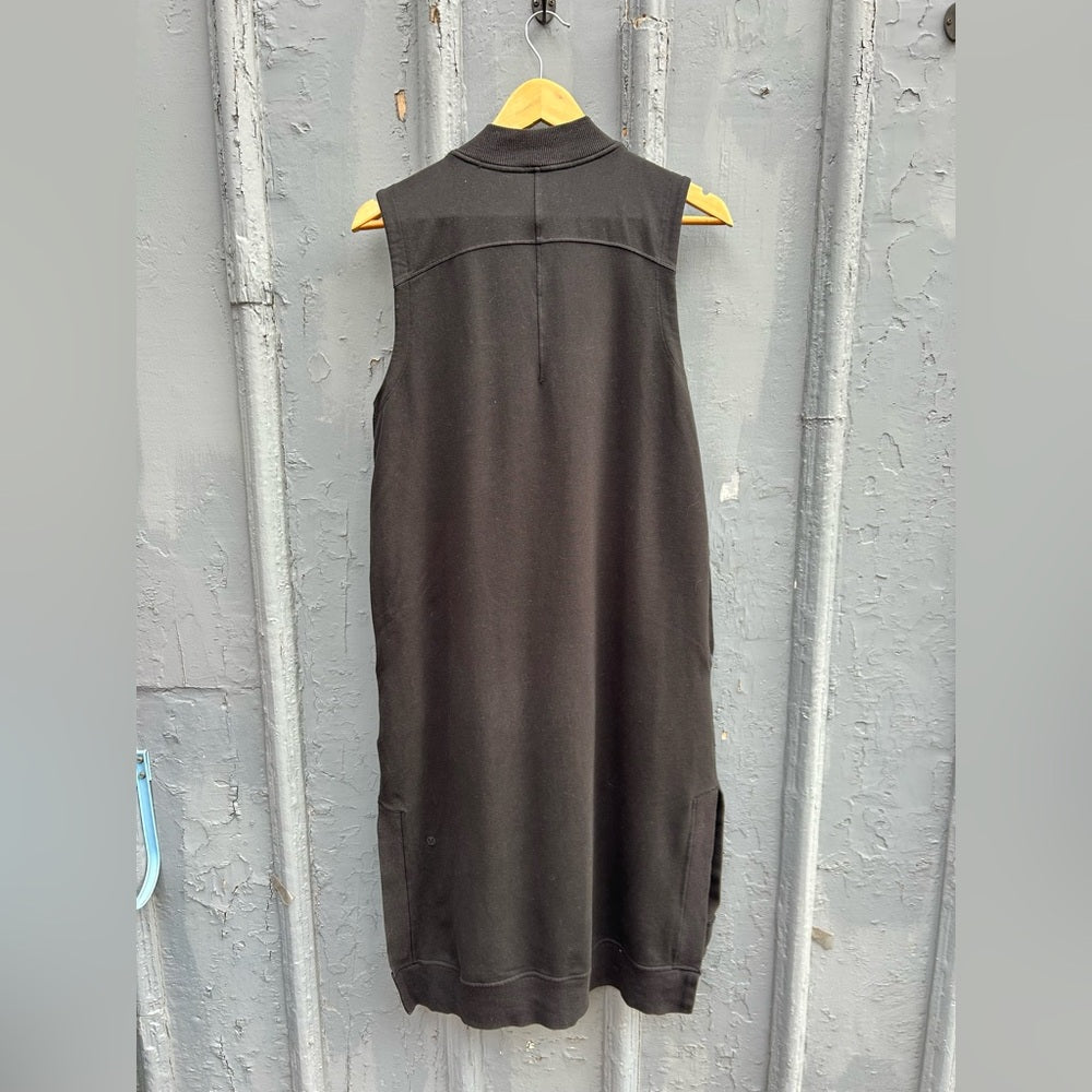 Lululemon Black Sleeveless French Terry Dress, size 8
