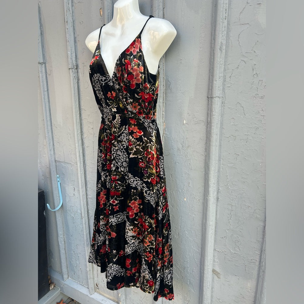 Anthropologie Eri + Ali Floral Burnout Slip Dress, size 4