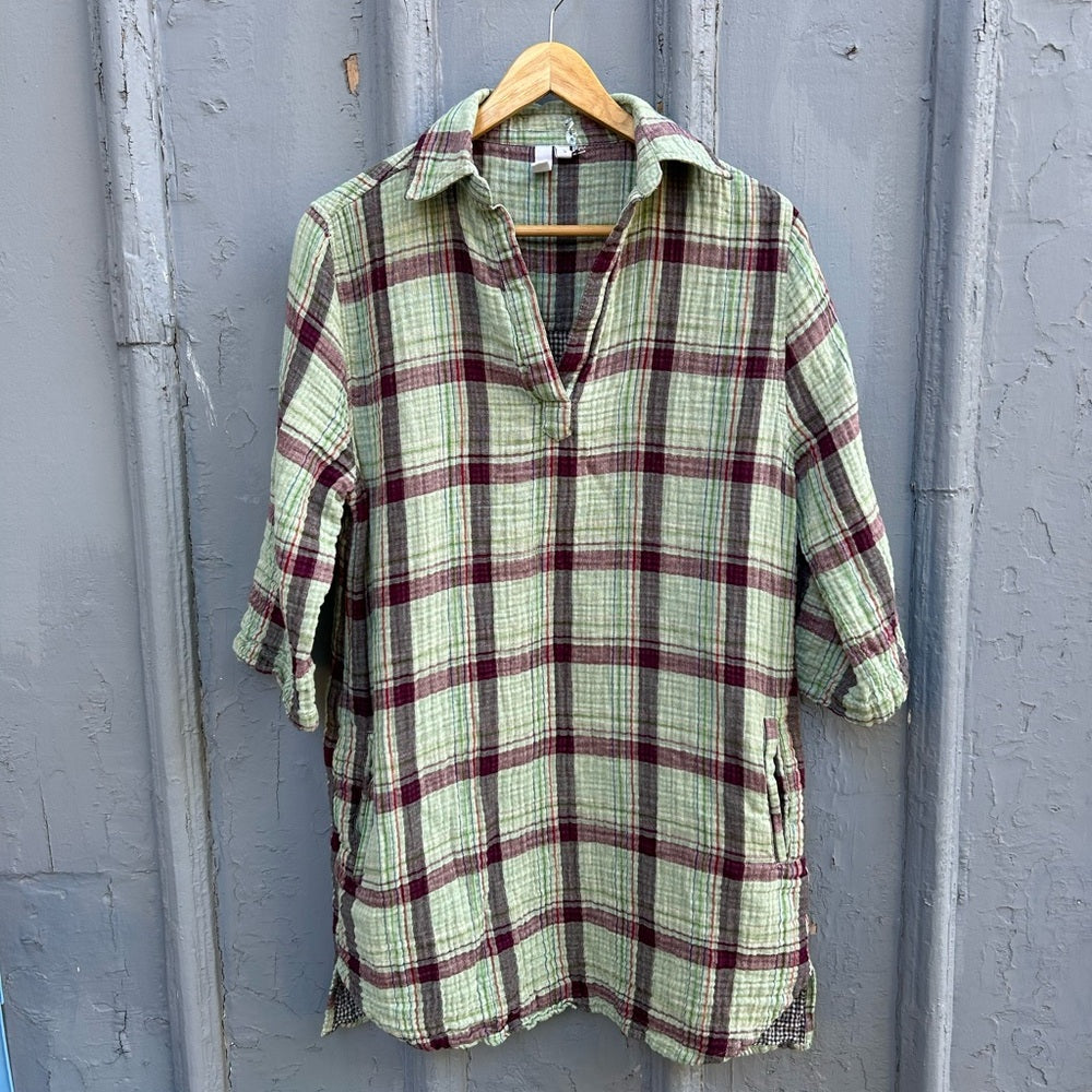 Elan Plaid Tunic Dress, Small