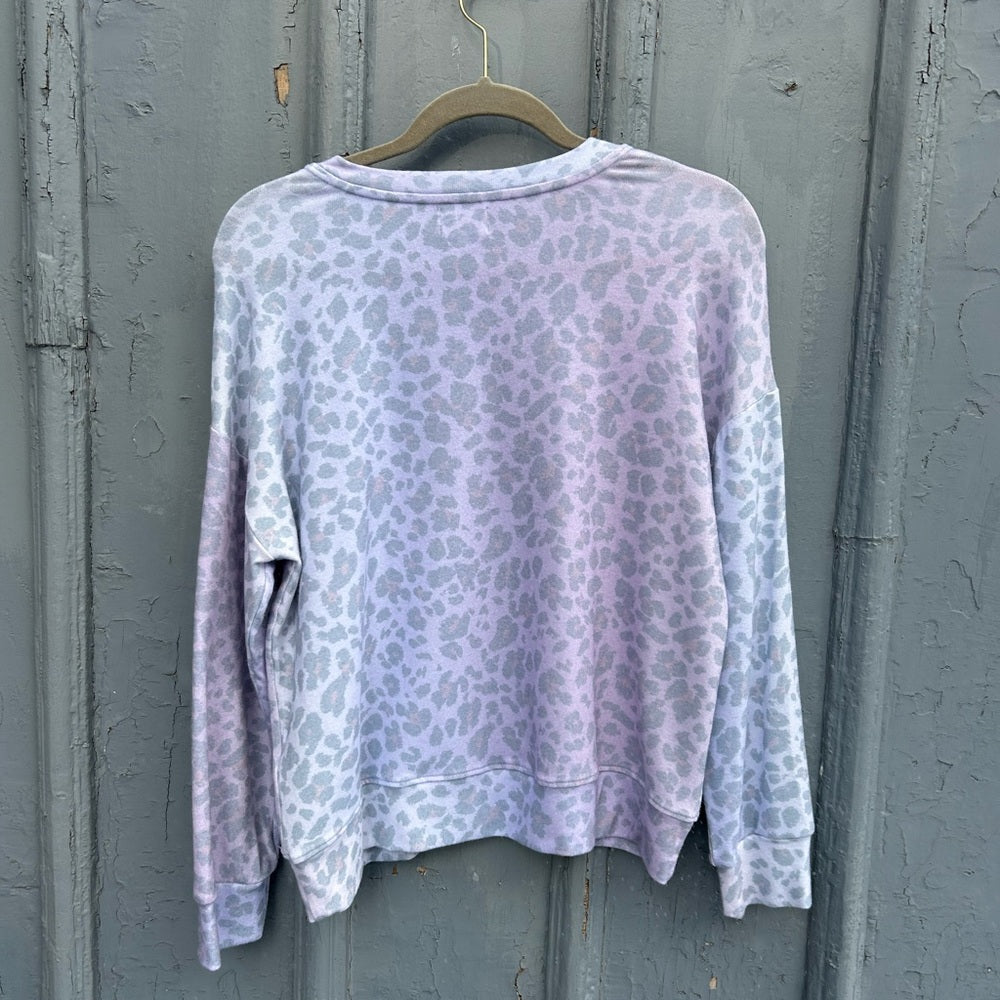 Sundry Rainbow Leopard sweatshirt, size 1 (small)