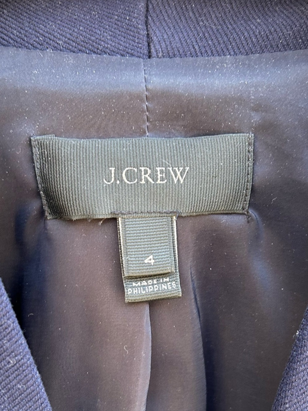 J Crew Navy Going-out blazer in stretch twill, Size 4