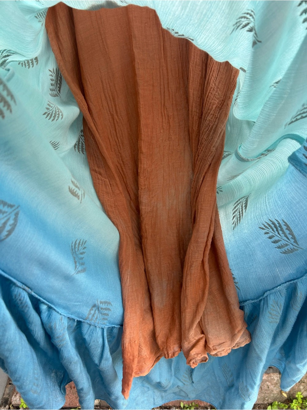 Indian Blue & Desert Rose Dress, free size (M)