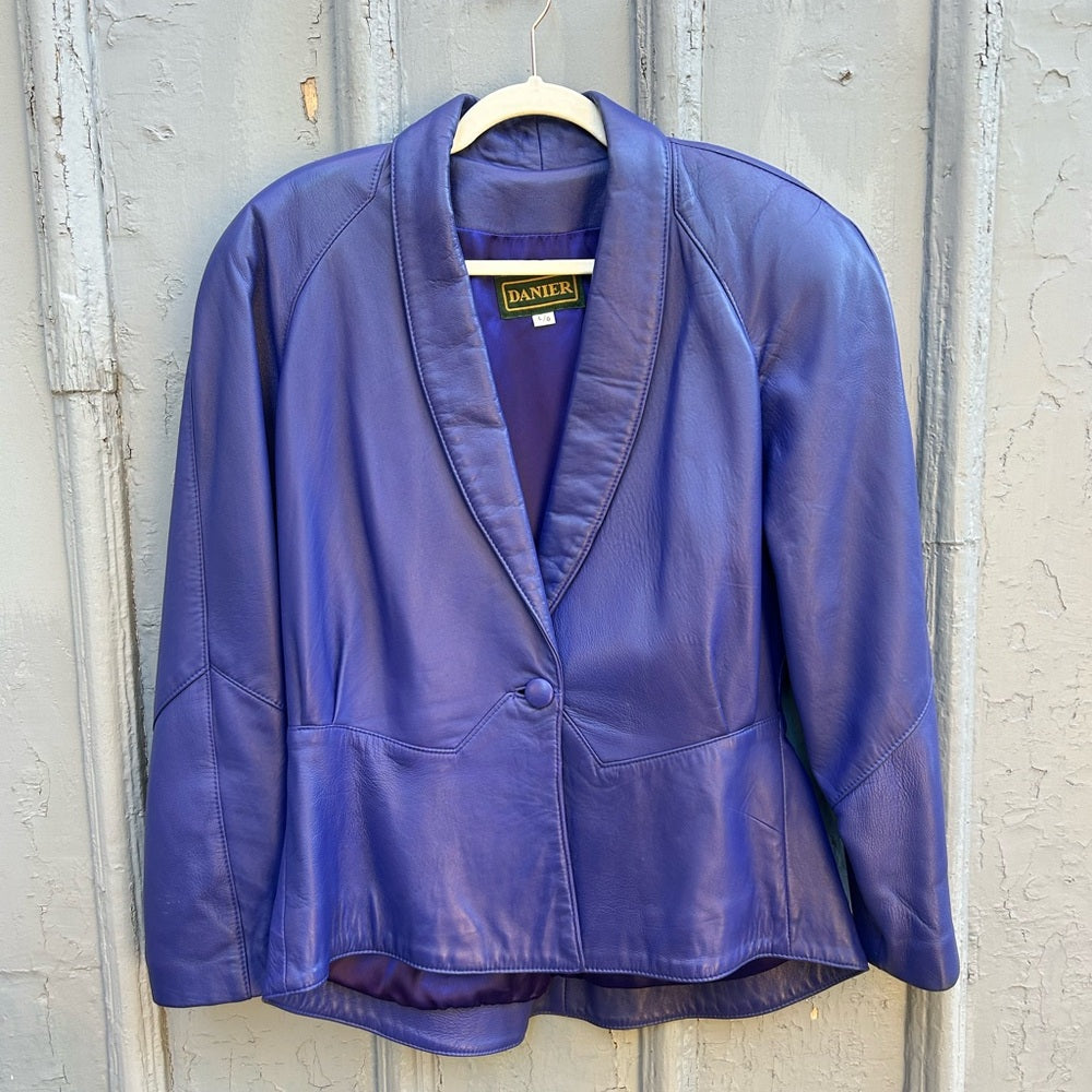 Danier Vintage 80’s Leather & Suede Skirt & Jacket set, Large