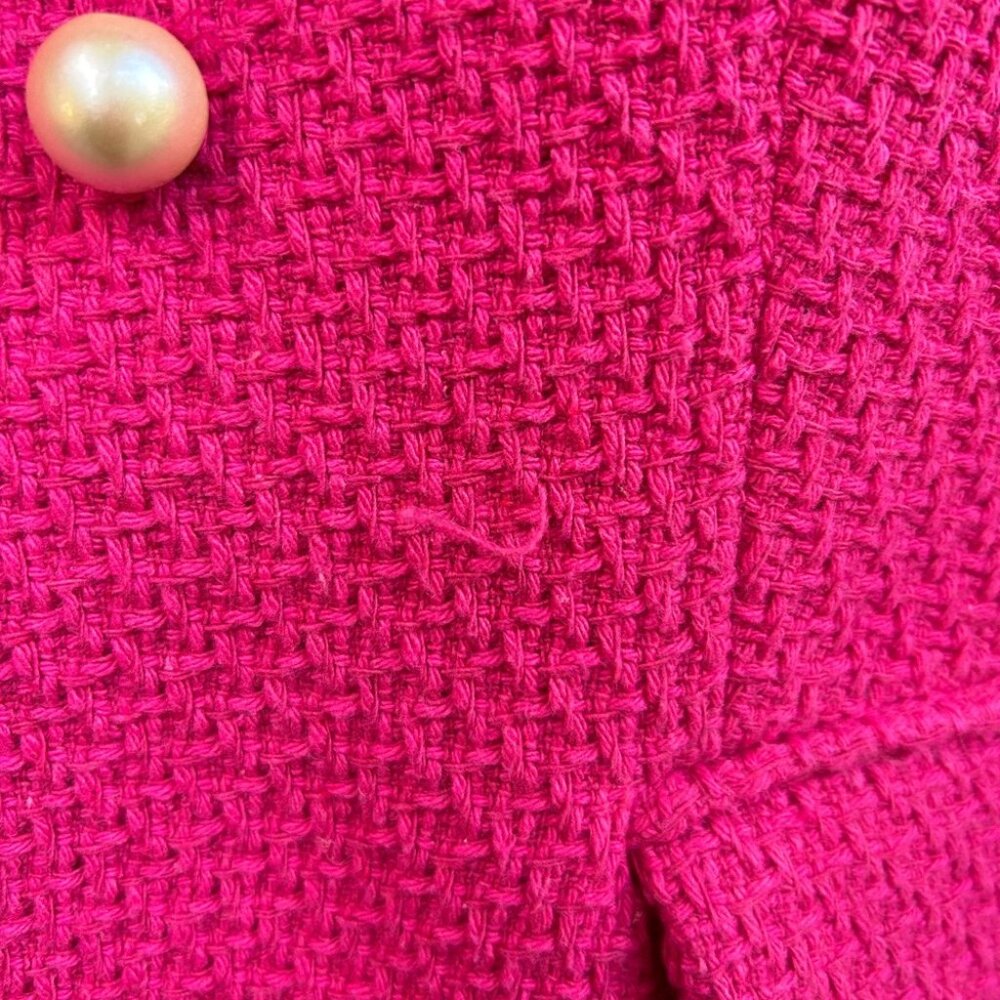 MNG Pink Pearl Buttons tweed blazer, size XXL