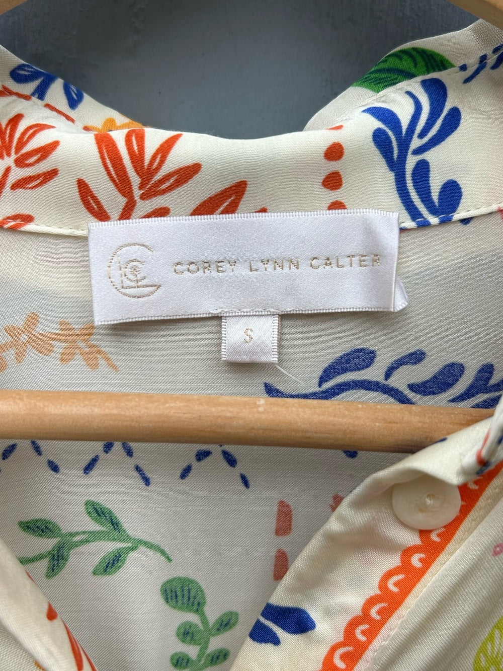 Corey Lynn Carter Floral Oversized Shirt dress, Small