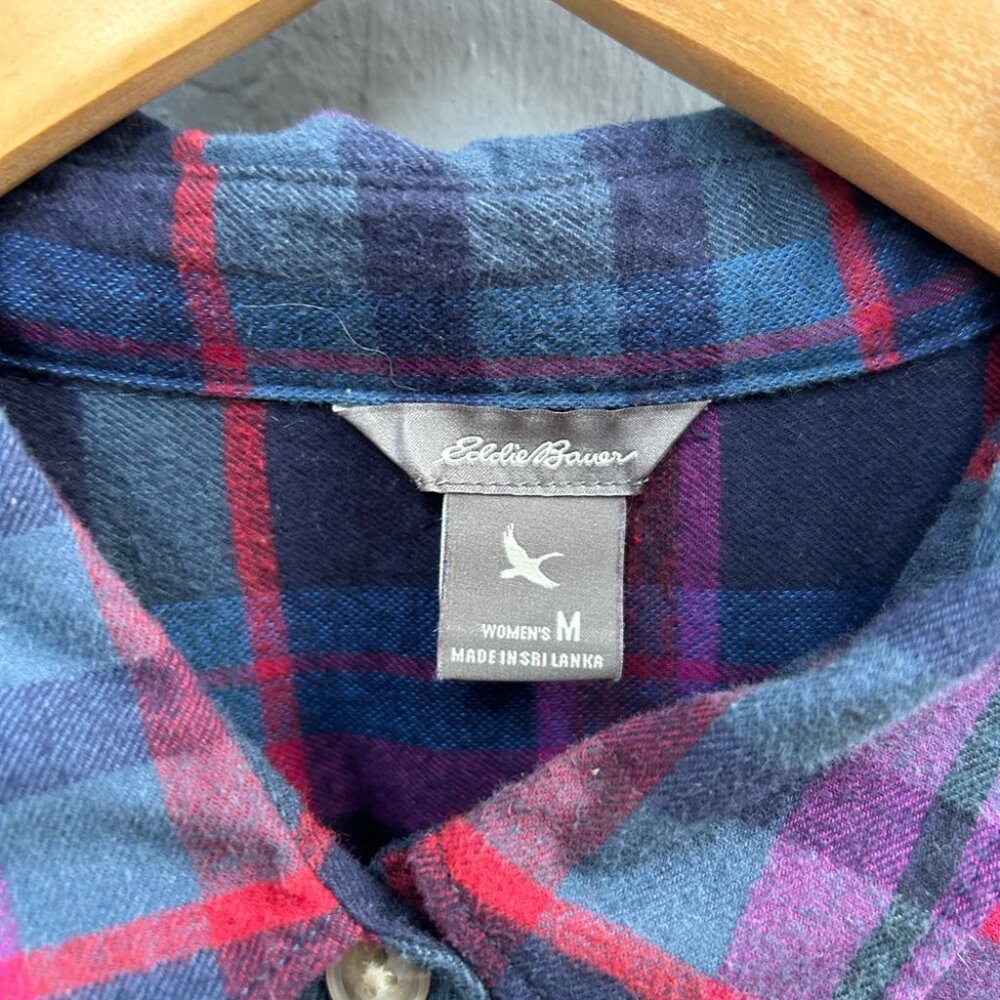 Eddie Bauer Plaid Flannel button down, size M