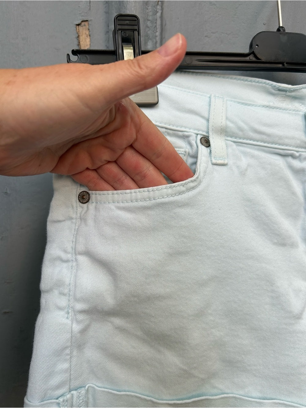 Seven for all Mankind blue denim shorts, size 27