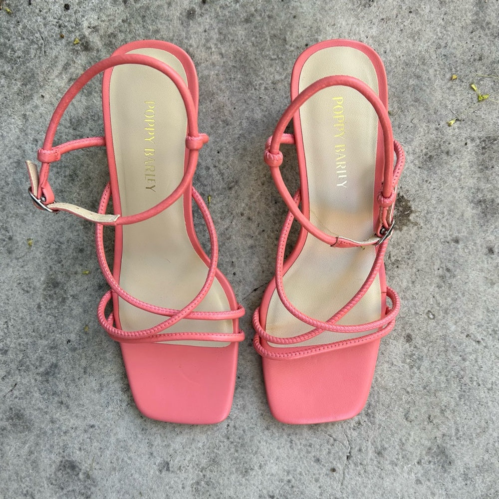 Poppy Barley Harley Heeled Sandal, Cantaloupe, BNWOB, size 9