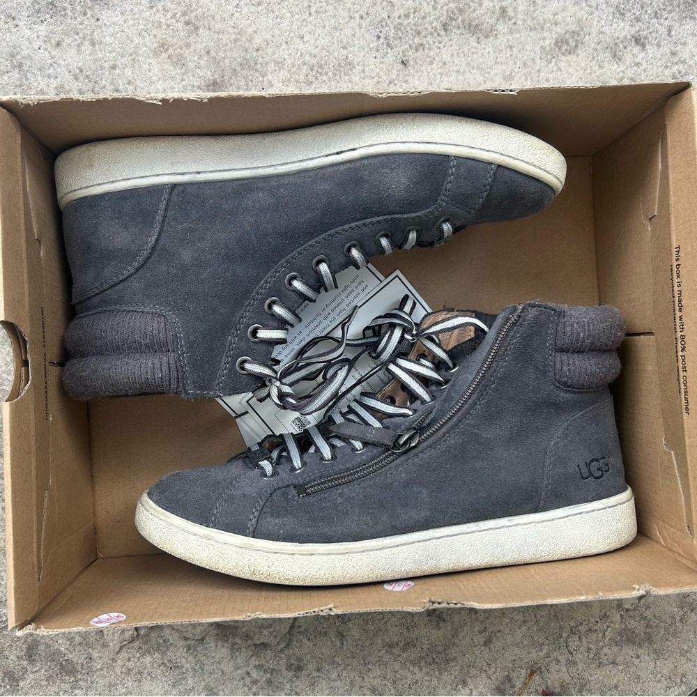Ugg Grey Suede Olive Trainer, size 9