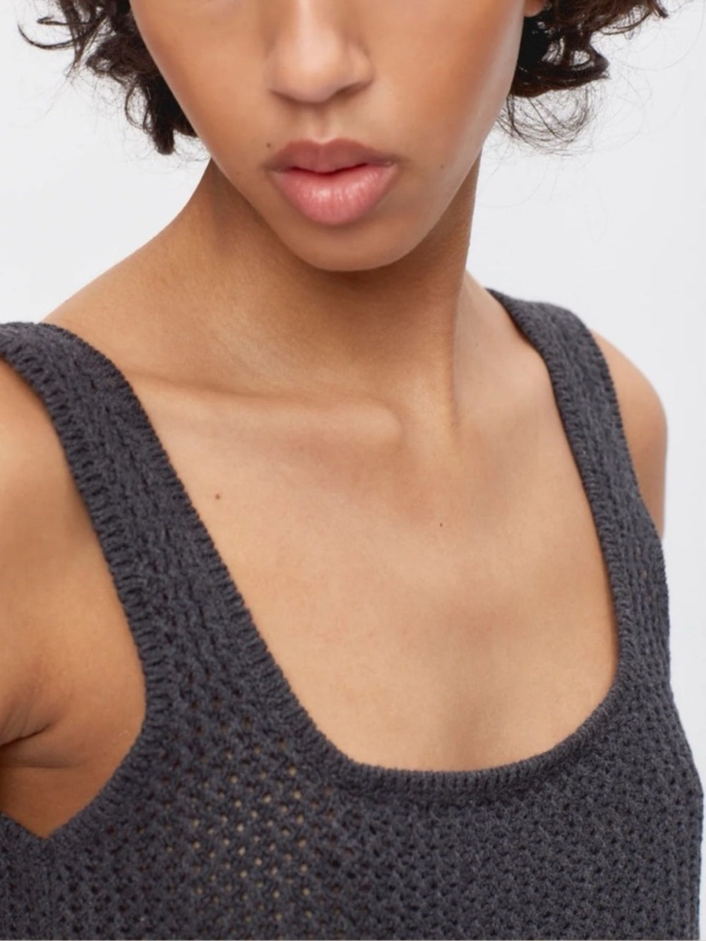 Kotn Grey Blue Samia Knit Tank, Size M