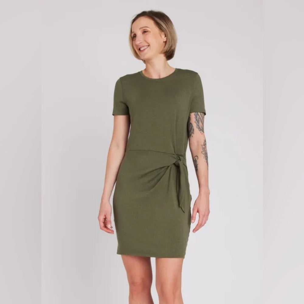 Kit & Ace Navy Tie Brushed dress, size M