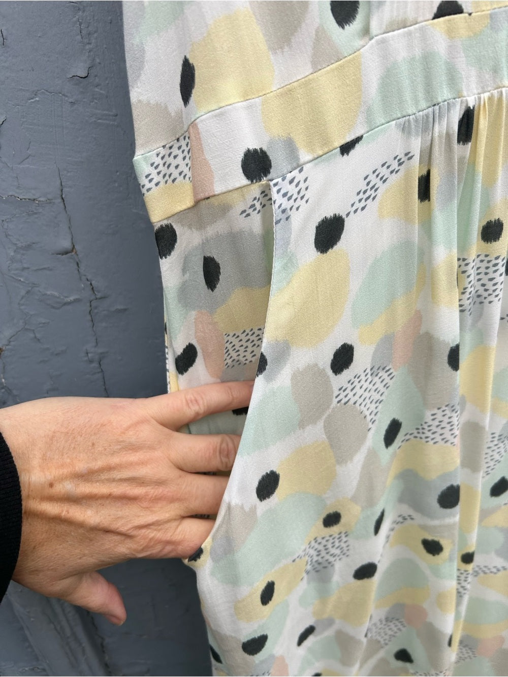 Oliver Bonas Yellow Green Dress, UK 16 (US 12)