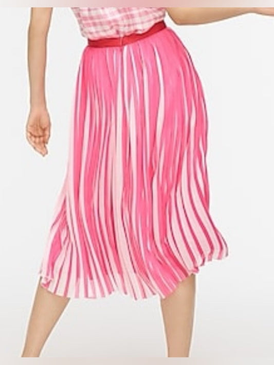 J Crew Pink pleated skirt, size 8