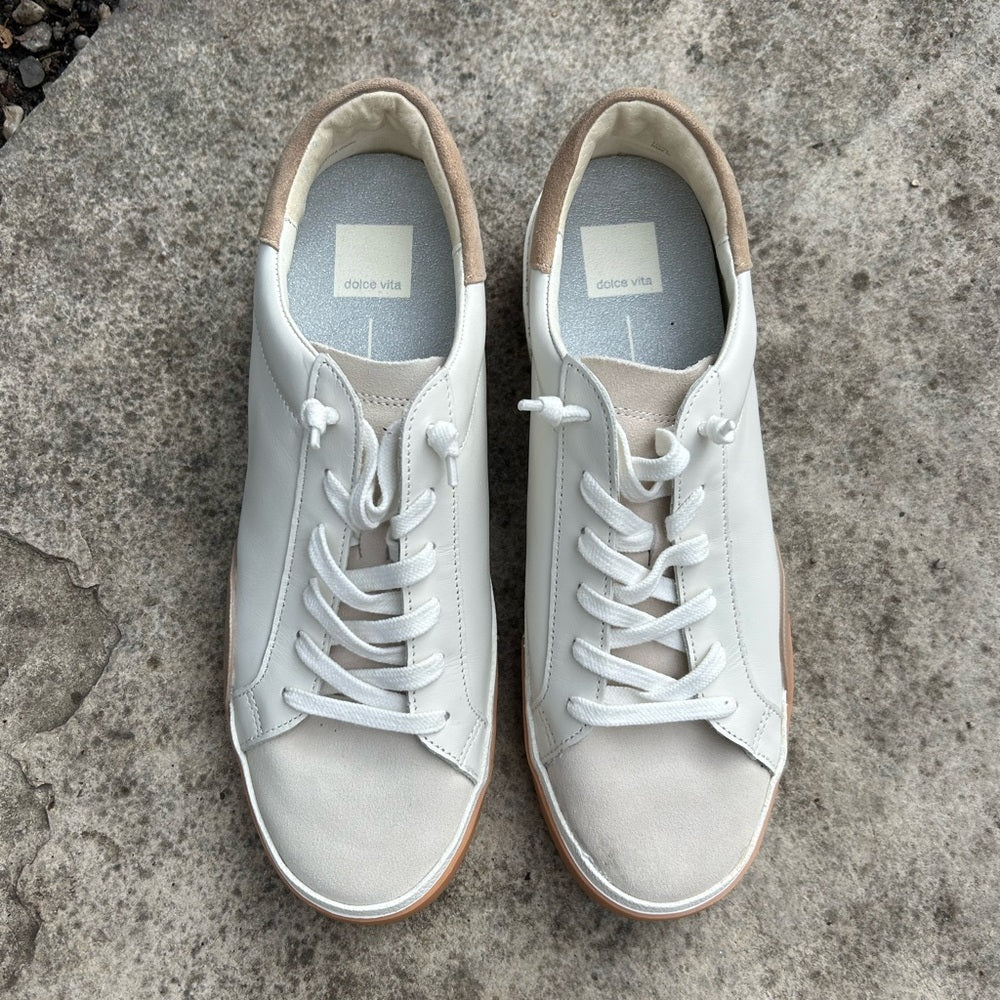 Dolce Vita Zina gold white Leather sneakers, BNWOB, size 10