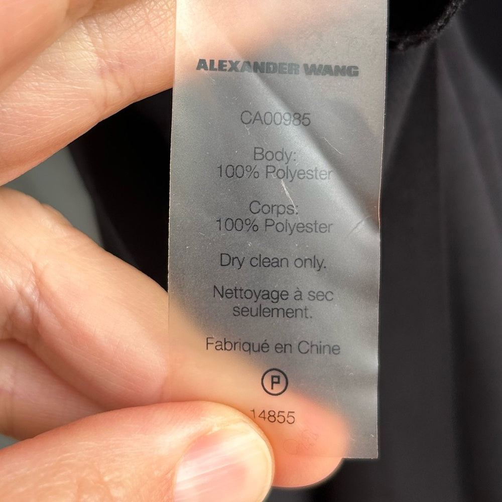 T by Alexander Black Wang Midi shift dress with side slit, size 4