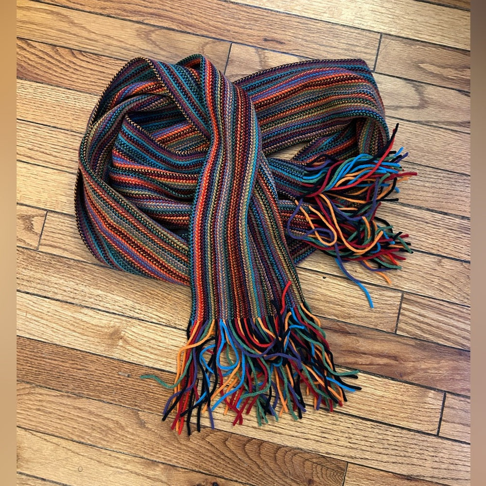 Johnston’s striped Scottish Wool Scarf