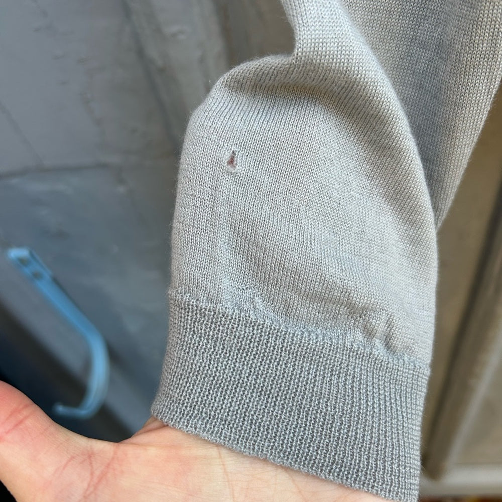 Red Valentino blue ruffle front sweater, size approx Small