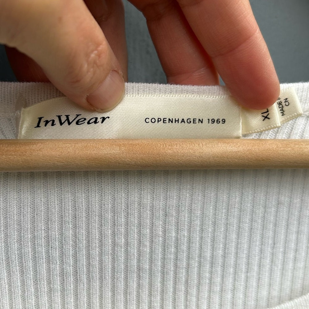 Inwear ribbed cream puff long sleeve, size XL