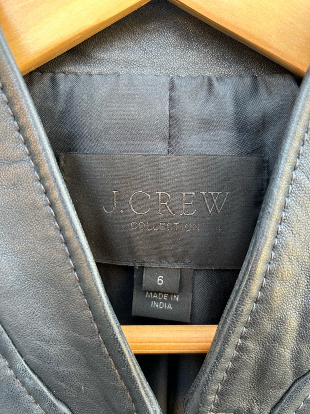 J. Crew Collection Standing Collar Leather Jacket, size 6
