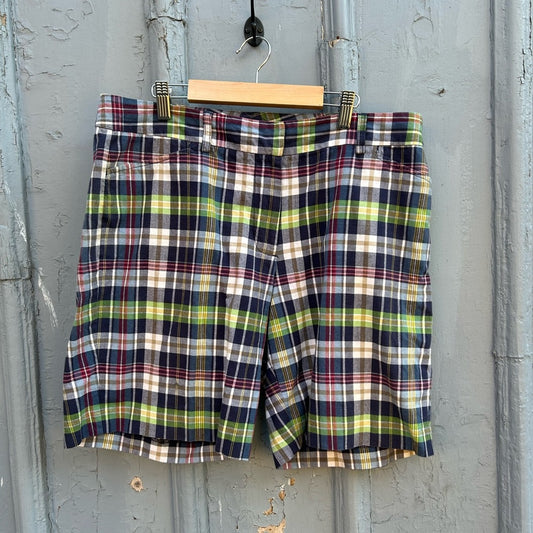 J Crew Cotton Favourite Fit Plaid Shorts, size 12