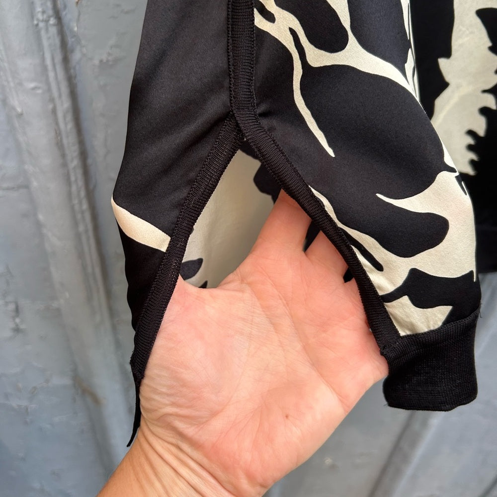 rag & bone x Liberty silk black and white floral sleeveless, size XL