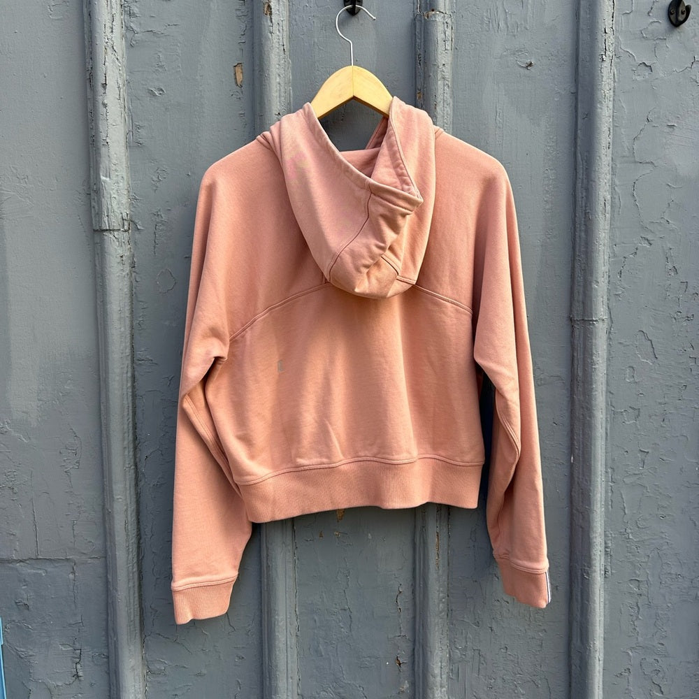 Kit and Ace Dusty Pink Pacific Coast Full Zip Cropped Hoodie, size M