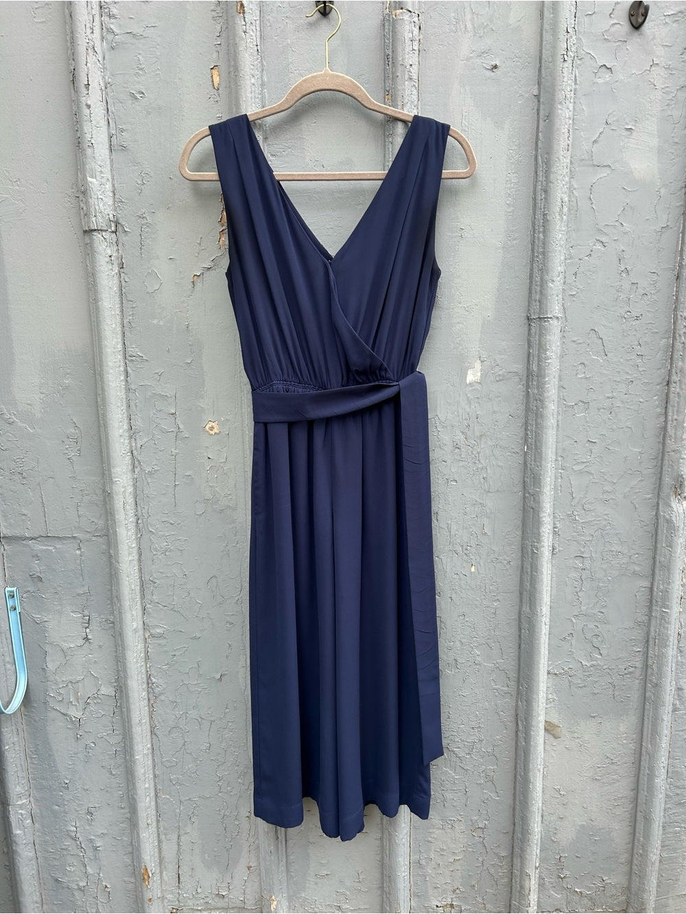 Babaton Navy Maximillian Crisscross Jumpsuit, size XS