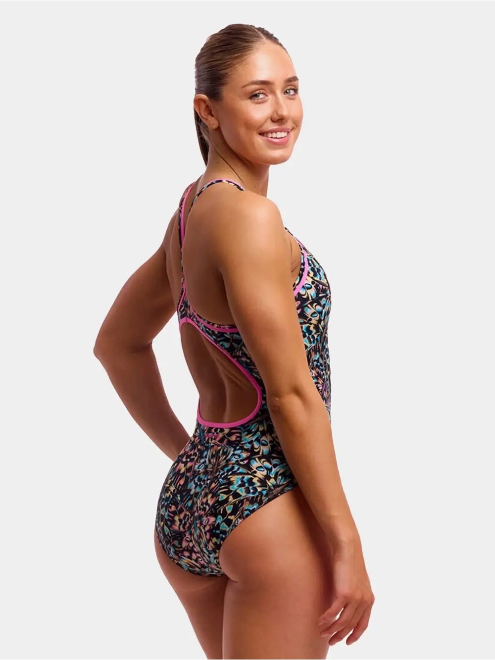 Funkita Women’s Copper Cluster Diamond Secure One Piece Swimsuit, BNWT, size 30L