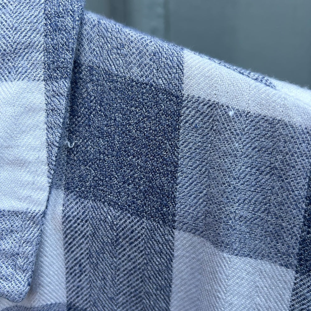 Rails Blue White Plaid Flannel button-down, small