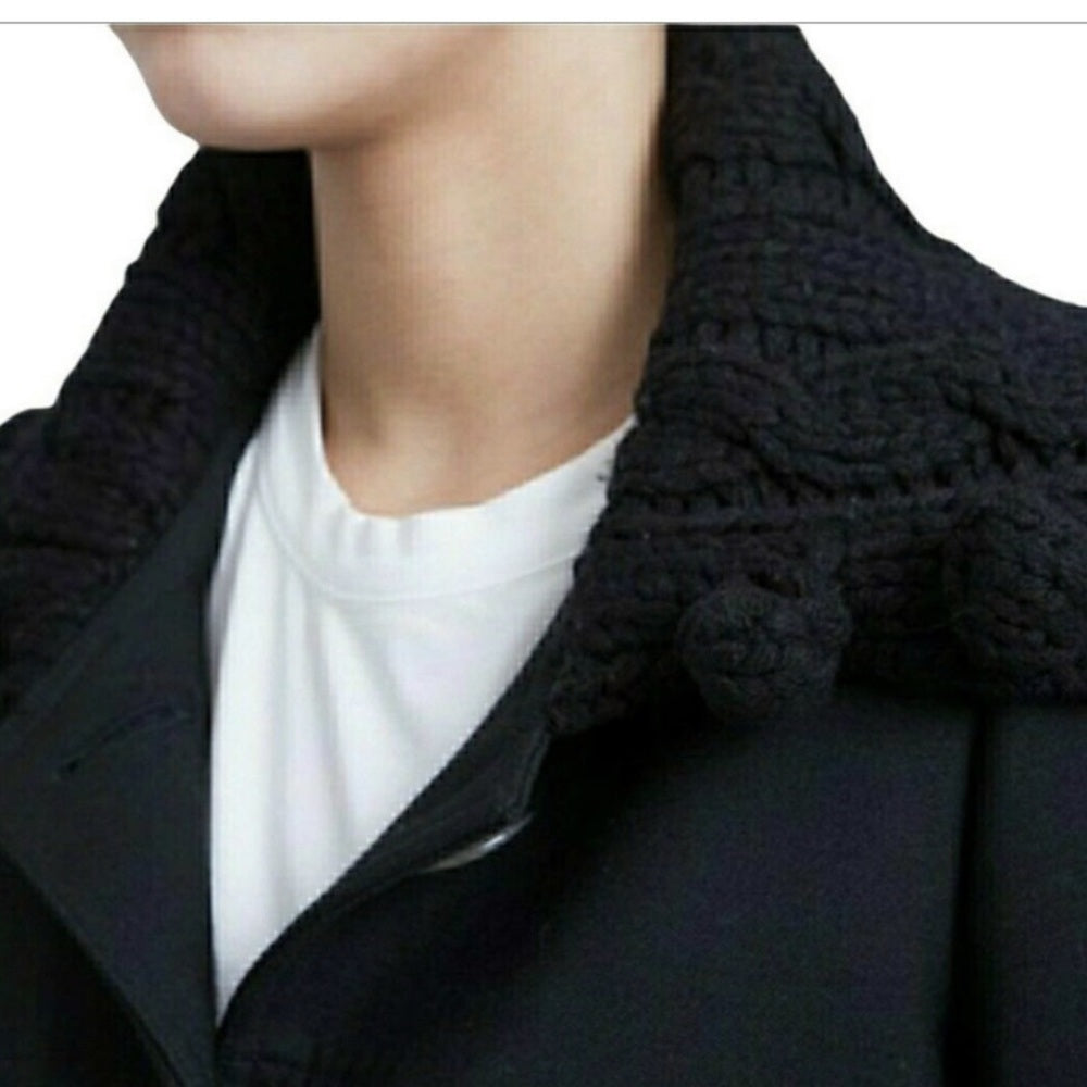 Smythe Black Wool Knit Shawl Collar Jacket, size 12