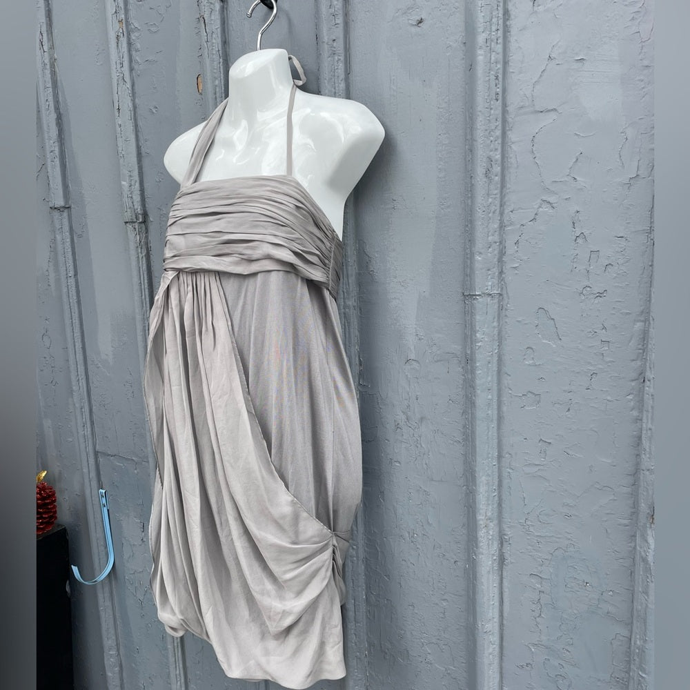 Alice + Olivia Grey Silk Chiffon Dress, size M