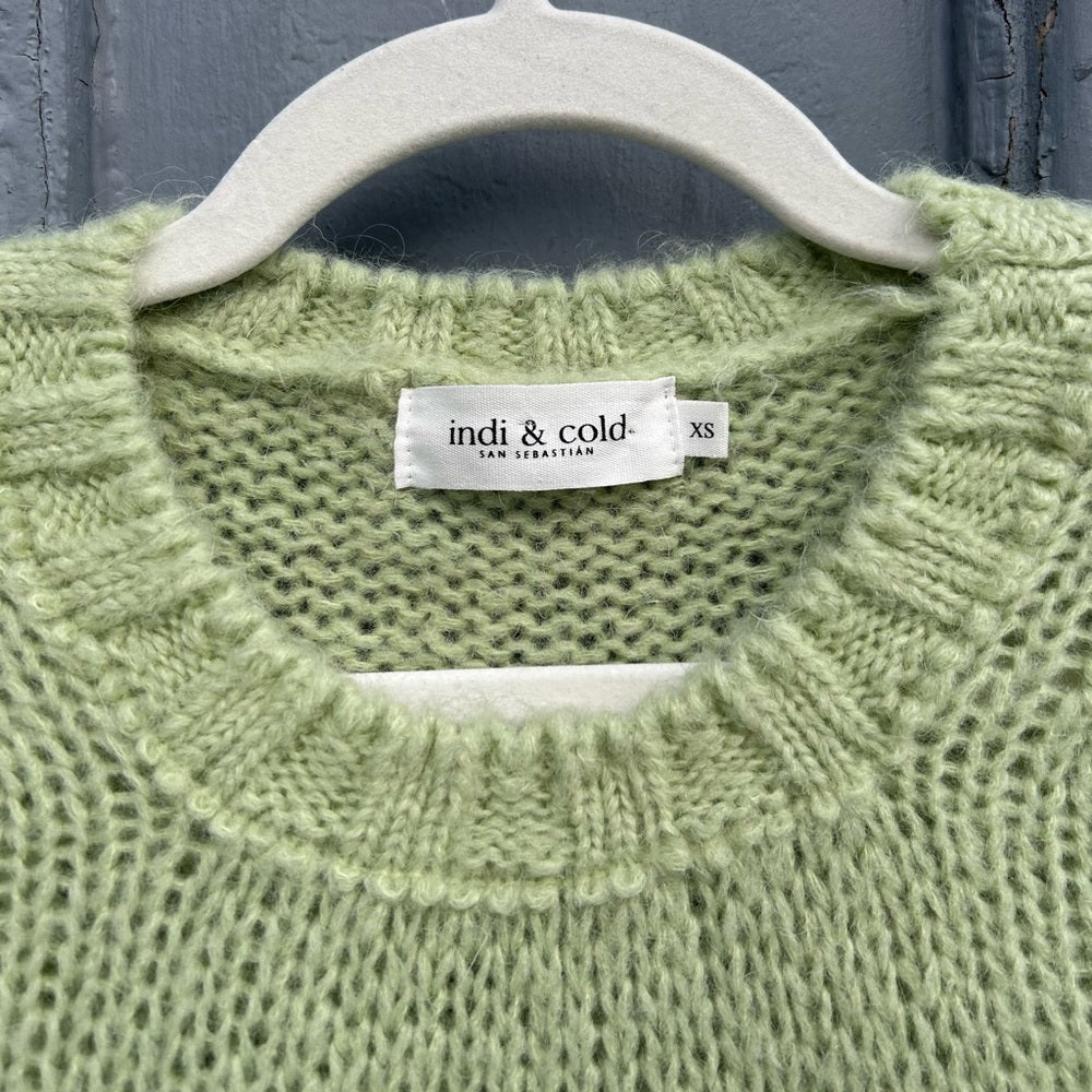 Anthropologie Indi & Cold Lime Green Sweater, Size XS